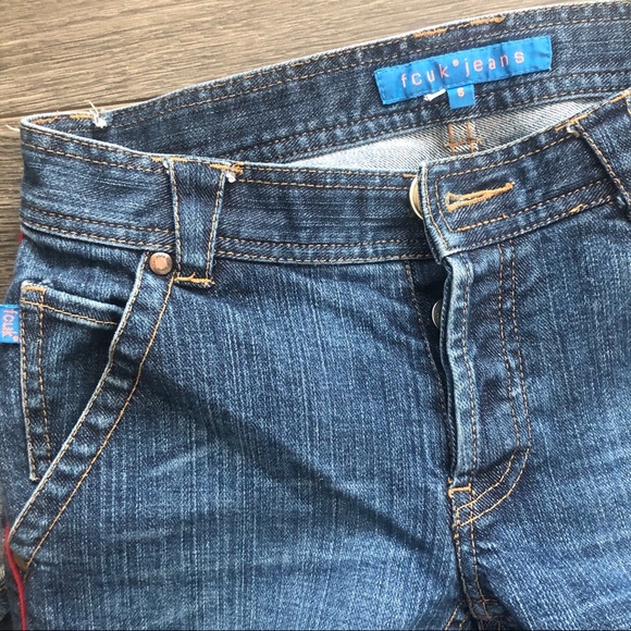FCUK + Vintage Rainbow-Bottom straight-leg size 6 - Picture 3 of 3